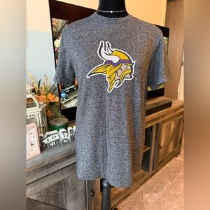Gray Tee with Yellow & Purple Viking Logo
